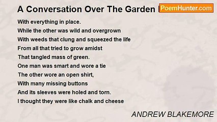 ANDREW BLAKEMORE - A Conversation Over The Garden Fence