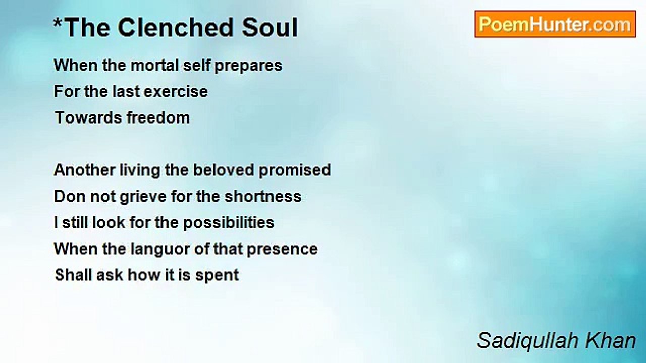 Sadiqullah Khan - *The Clenched Soul