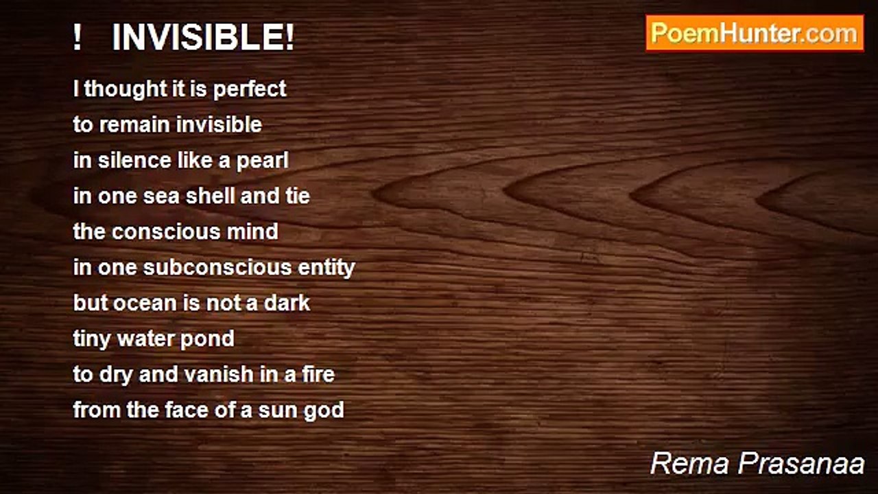 Rema Prasanaa - !   INVISIBLE!