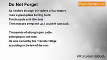 Nkululeko Mdudu - Do Not Forget