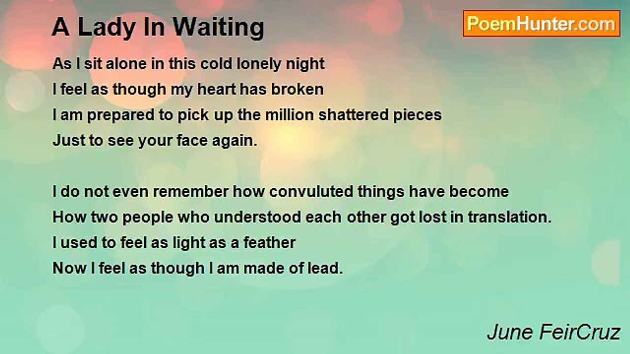 June FeirCruz - A Lady In Waiting