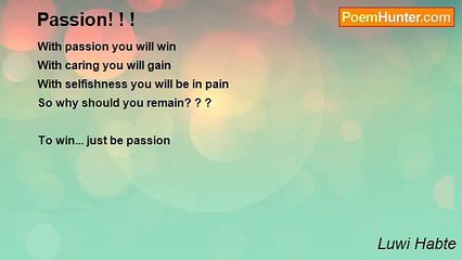 Luwi Habte - Passion! ! !