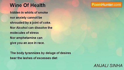 ANJALI SINHA - Wine Of Health