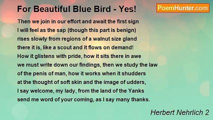 Herbert Nehrlich 2 - For Beautiful Blue Bird - Yes!