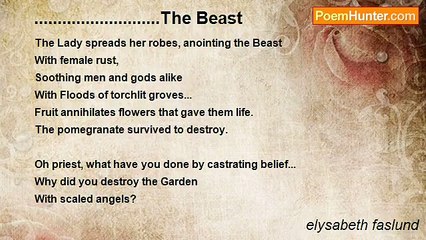 elysabeth faslund - ...........................The Beast