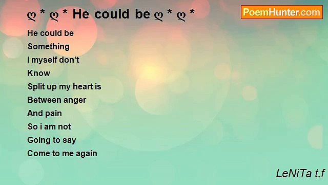 LeNiTa t.f - ღ * ღ * He could be ღ * ღ *