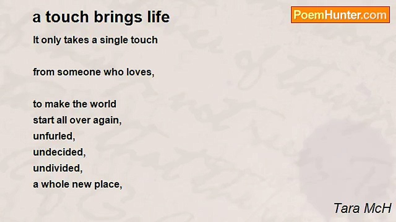 Tara McH - a touch brings life