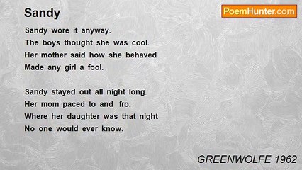 GREENWOLFE 1962 - Sandy