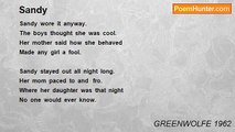 GREENWOLFE 1962 - Sandy