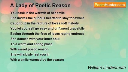 William Lindenmuth - A Lady of Poetic Reason