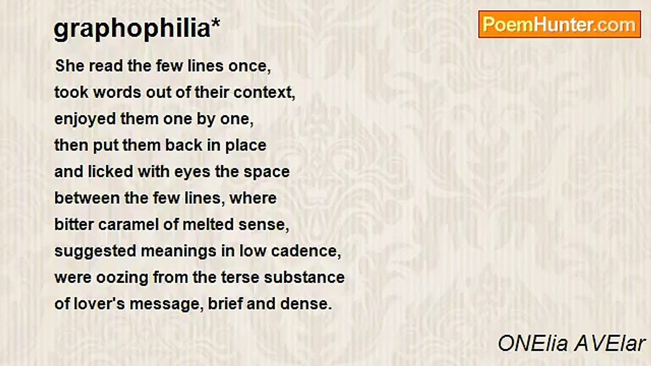 ONElia AVElar - graphophilia*