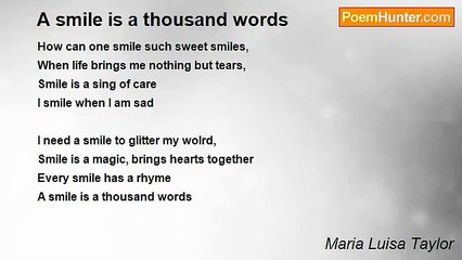 Maria Luisa Taylor - A smile is a thousand words