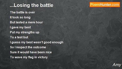 Amy - ...Losing the battle