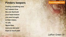 LaRon Green Sr. - Finders keepers