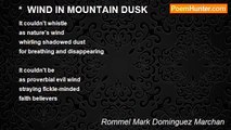 Rommel Mark Dominguez Marchan - *  WIND IN MOUNTAIN DUSK
