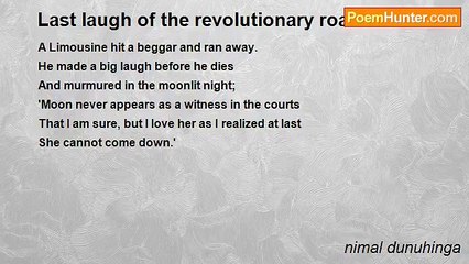 nimal dunuhinga - Last laugh of the revolutionary road