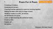 Naseer Ahmed Nasir - *                        Poem For A Poem
