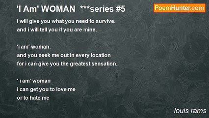 louis rams - 'I Am' WOMAN  ***series #5