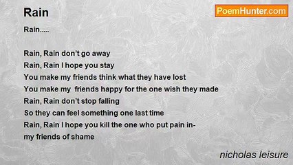 nicholas leisure - Rain