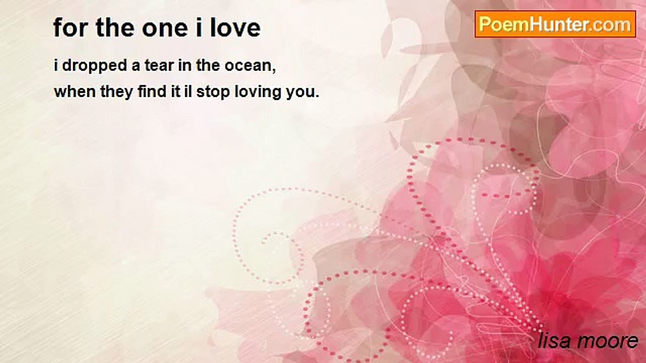 lisa moore - for the one i love