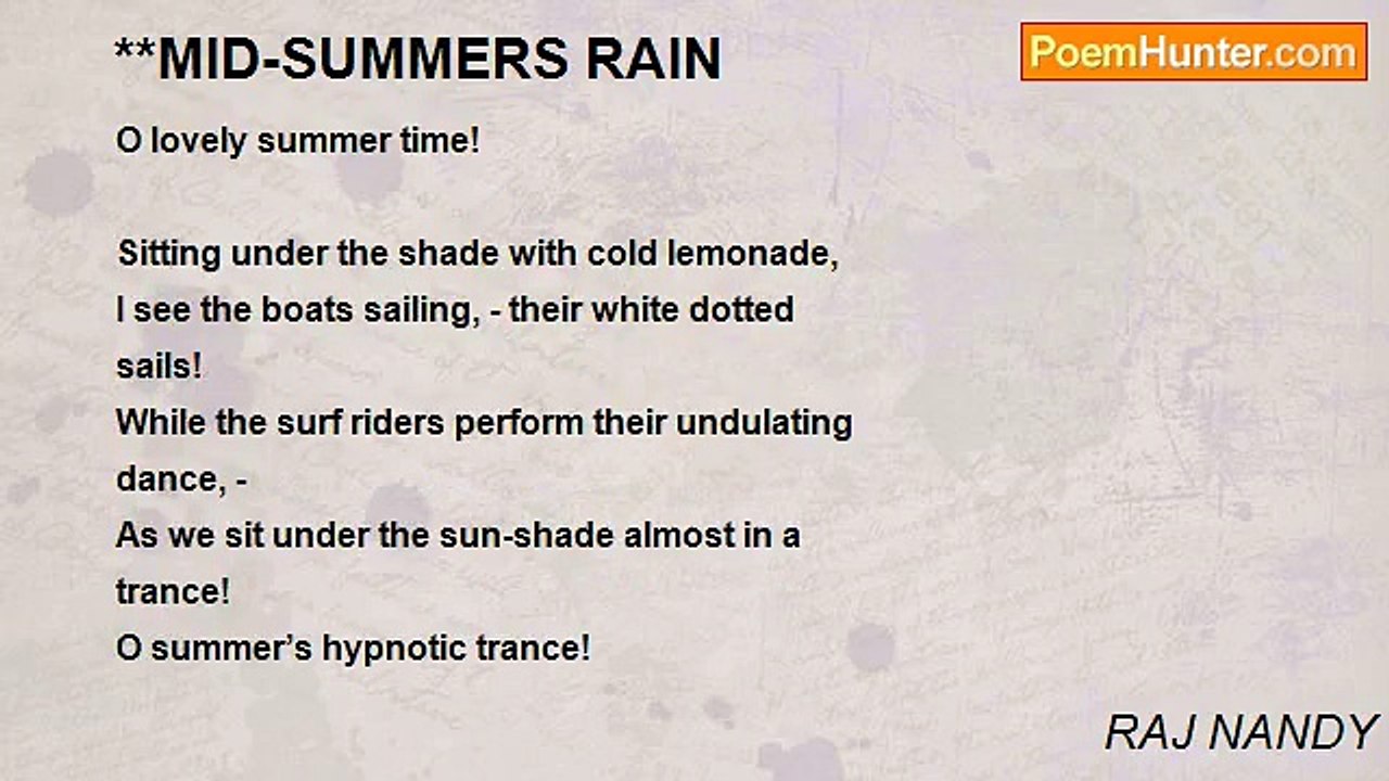 RAJ NANDY - **MID-SUMMERS RAIN
