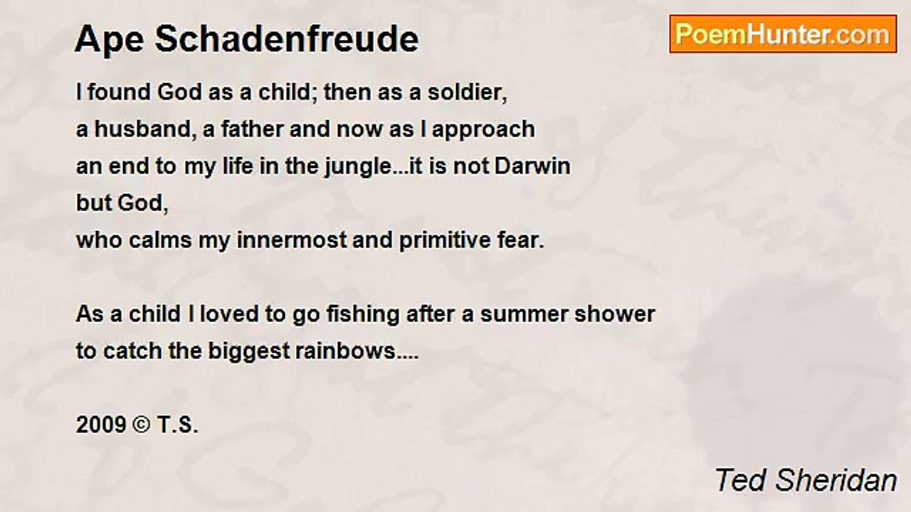Ted Sheridan - Ape Schadenfreude