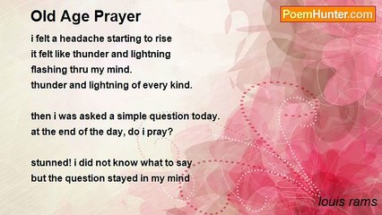louis rams - Old Age Prayer