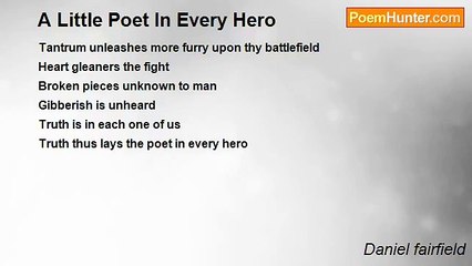 Daniel fairfield - A Little Poet In Every Hero