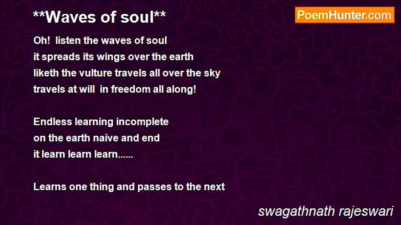 swagathnath rajeswari - **Waves of soul**