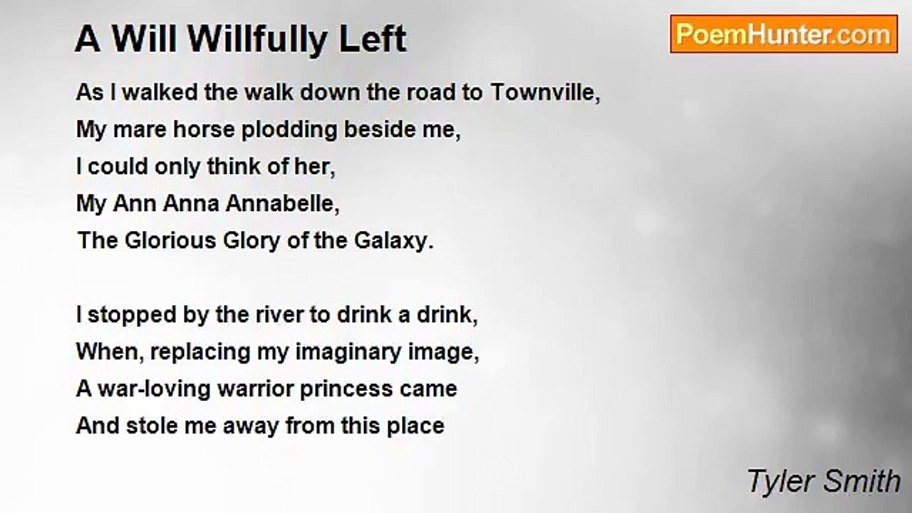 Tyler Smith - A Will Willfully Left