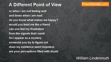 William Lindenmuth - A Different Point of View