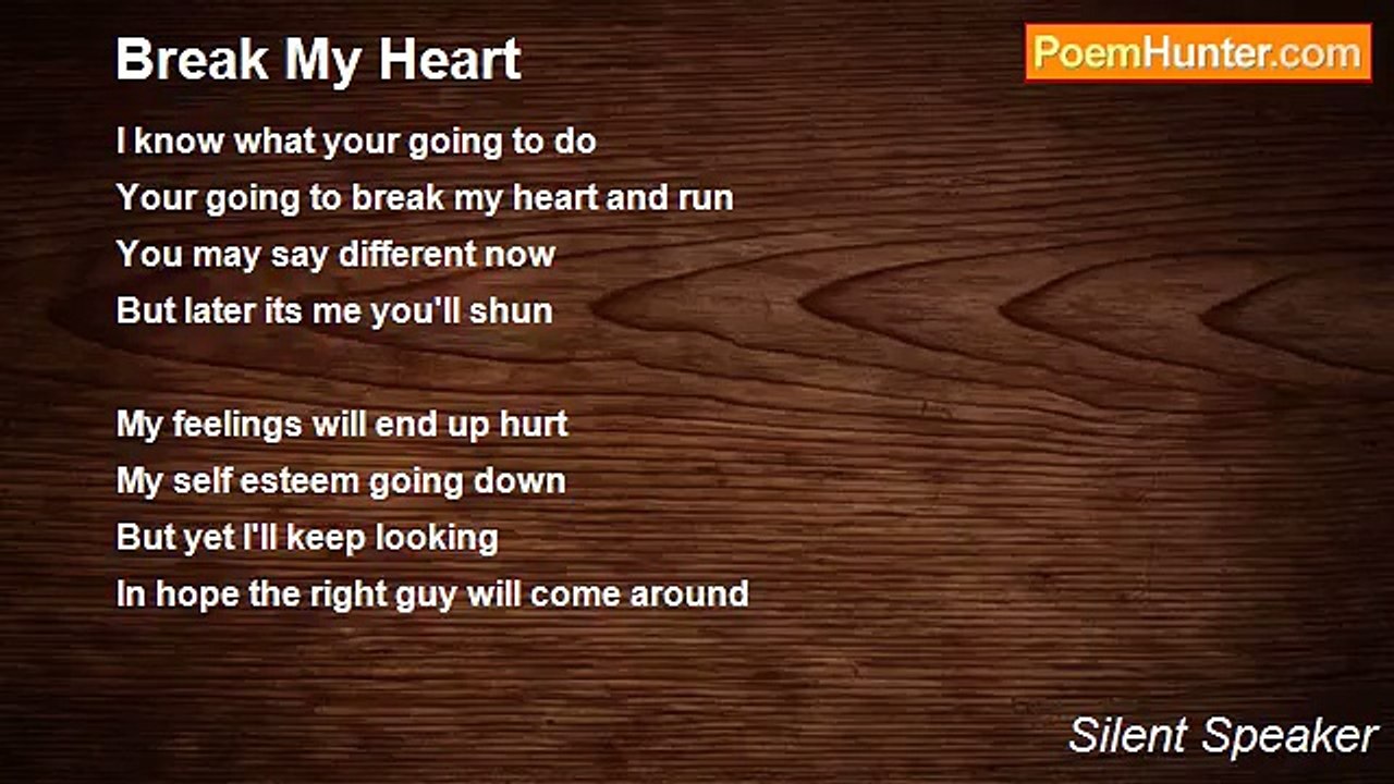 Silent Speaker - Break My Heart
