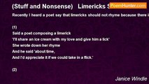 Janice Windle - (Stuff and Nonsense)   Limericks Schlimericks