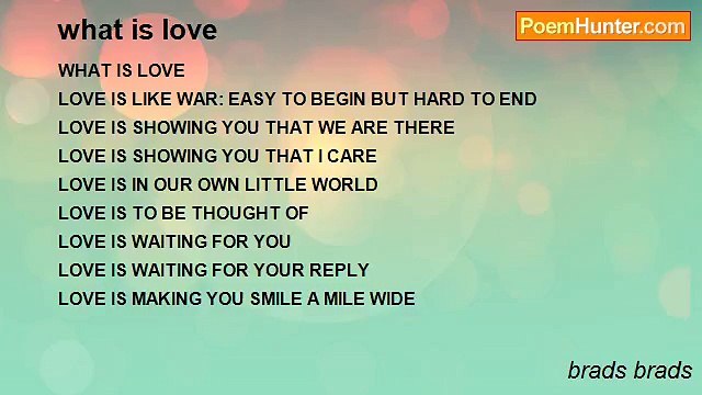 brads brads - what is love