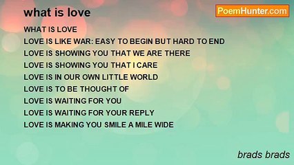brads brads - what is love