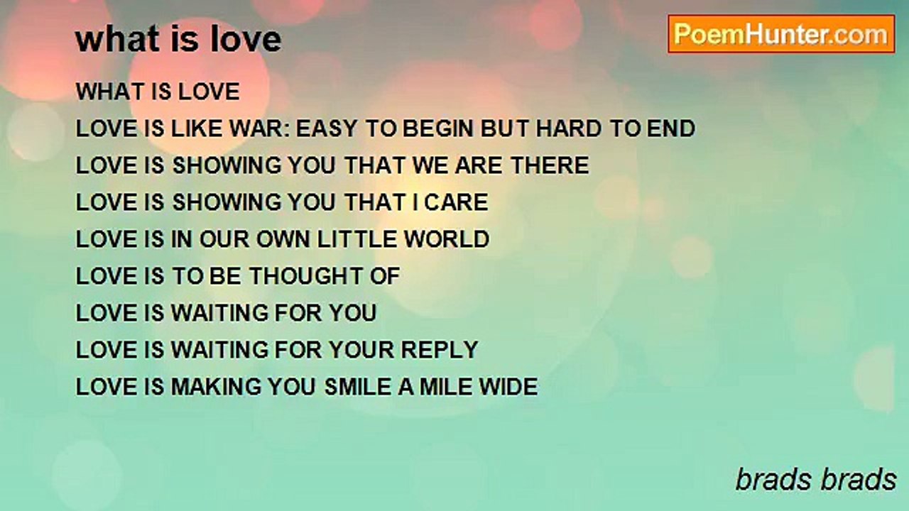 brads brads - what is love