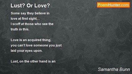 Samantha Bunn - Lust? Or Love?