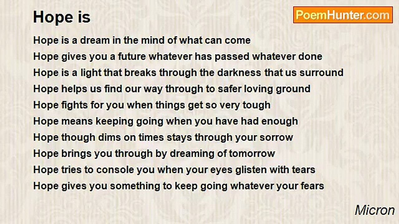 Micron - Hope is