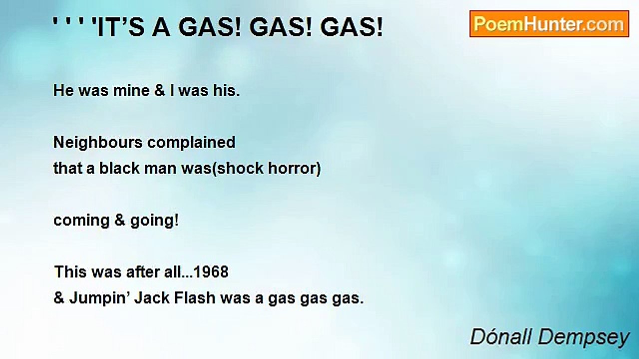 Dónall Dempsey - ' ' ' 'IT’S A GAS! GAS! GAS!