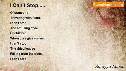 Surayya Abbas - I Can't Stop.....