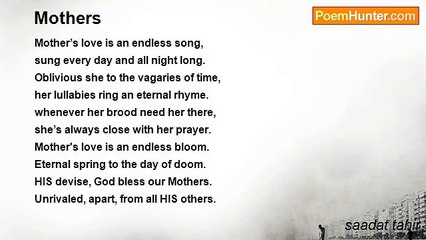 saadat tahir - Mothers