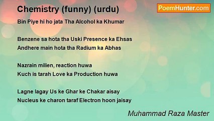 Muhammad Raza Master - Chemistry (funny) (urdu)