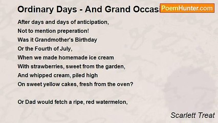 Scarlett Treat - Ordinary Days - And Grand Occasions!