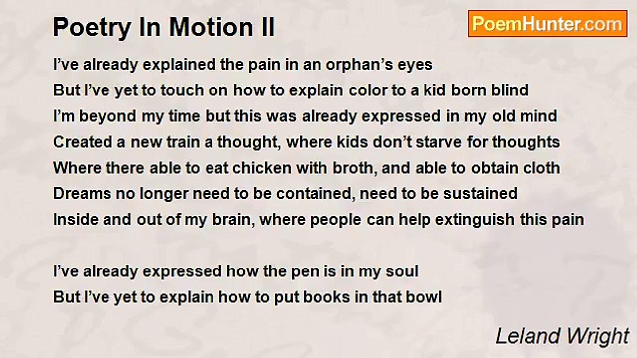 Leland Wright - Poetry In Motion II