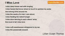 Lillian Susan Thomas - I Miss Love