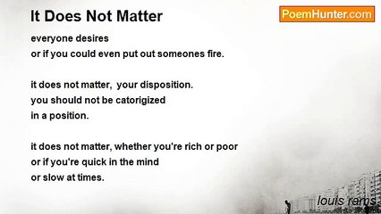 louis rams - It Does Not Matter