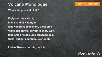 Noel Horlanda - Volcano Monologue