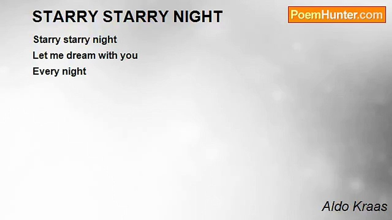 Aldo Kraas - STARRY STARRY NIGHT
