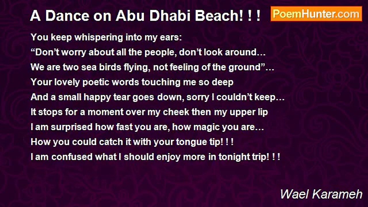 Wael Karameh - A Dance on Abu Dhabi Beach! ! !