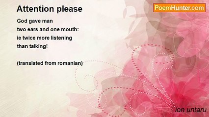 ion untaru - Attention please